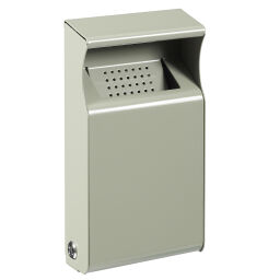Ashtray and litter bin Waste and cleaning wall mounted ashtray with stub out grid Volume (ltr):  1.  L: 150, W: 60, H: 280 (mm). Article code: 8256425