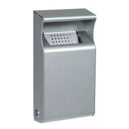 Ashtray and litter bin Waste and cleaning wall mounted ashtray with stub out grid Volume (ltr):  1.  L: 150, W: 60, H: 280 (mm). Article code: 8256428