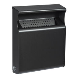 Ashtray and litter bin Waste and cleaning wall mounted ashtray with stub out grid Volume (ltr):  2.  L: 230, W: 60, H: 280 (mm). Article code: 8256439
