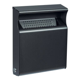 Ashtray and litter bin Waste and cleaning wall mounted ashtray with stub out grid Volume (ltr):  2.  L: 230, W: 60, H: 280 (mm). Article code: 8256593
