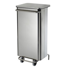 Waste bin Waste and cleaning steel waste pin mobile pedal bin Article arrangement:  New.  L: 440, W: 420, H: 960 (mm). Article code: 8257255