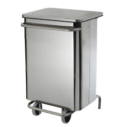 Waste bin Waste and cleaning steel waste pin mobile pedal bin Article arrangement:  New.  L: 455, W: 420, H: 700 (mm). Article code: 8257256
