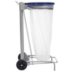 Waste sackholder Waste and cleaning waste bag holder on wheels, with lid.  L: 530, W: 440, H: 900 (mm). Article code: 8257331