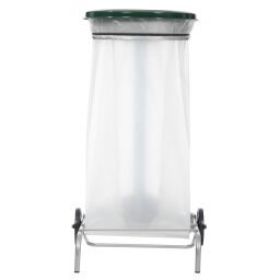 Waste sackholder Waste and cleaning waste bag holder on wheels, with lid.  L: 530, W: 440, H: 900 (mm). Article code: 8257333