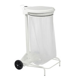Waste sackholder Waste and cleaning waste bag holder on wheels, with lid.  L: 530, W: 440, H: 900 (mm). Article code: 8257370