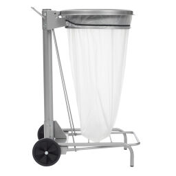 Waste sackholder Waste and cleaning waste bag holder on wheels, with lid.  L: 530, W: 440, H: 790 (mm). Article code: 8257371