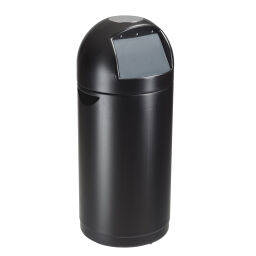 Abfallbehälter Abfall und Reinigung Kunststoff Mülltonne mit Schwenkdeckel.  L: 375, B: 375, H: 890 (mm). Artikelcode: 8258033