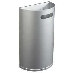 Outdoor waste bins Waste and cleaning steel waste pin with wall fixing Volume (ltr):  40.  L: 400, W: 215, H: 660 (mm). Article code: 8258457