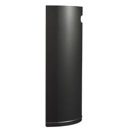 Outdoor waste bins Waste and cleaning steel waste pin with wall fixing Volume (ltr):  40.  L: 400, W: 215, H: 660 (mm). Article code: 8258458
