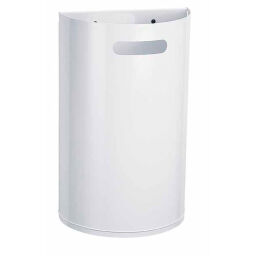 Outdoor waste bins Waste and cleaning steel waste pin with wall fixing Volume (ltr):  40.  L: 400, W: 215, H: 660 (mm). Article code: 8258459