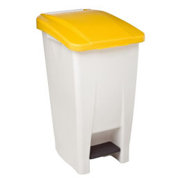 Afvalbak Afval en reiniging kunststof afvalbak met deksel op pedaalframe Inhoud (ltr):  60.  L: 490, B: 380, H: 700 (mm). Artikelcode: 8259877