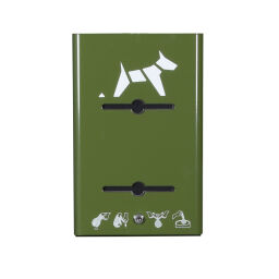 Waste sackholder Waste and cleaning waste bag holder dog waste wall mounted bag dispenser Options:  400 bags/2 reels.  L: 225, W: 125, H: 400 (mm). Article code: 8259911