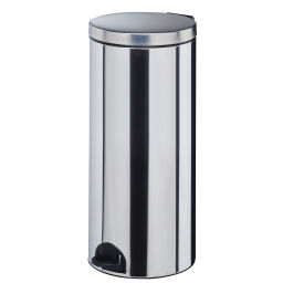 Waste bin Waste and cleaning steel waste pin with lid to pedal frame Volume (ltr):  30.  L: 290, W: 290, H: 670 (mm). Article code: 8290350