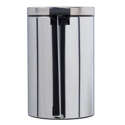 Waste bin Waste and cleaning steel waste pin with lid to pedal frame Volume (ltr):  20.  L: 290, W: 290, H: 470 (mm). Article code: 8290360