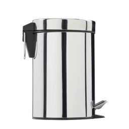Waste bin Waste and cleaning metal waste bin with lid to pedal frame Volume (ltr):  3.  L: 170, W: 170, H: 260 (mm). Article code: 8290447