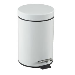 Waste and cleaning metal waste bin with lid to pedal frame 8290529