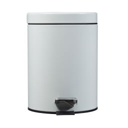 Waste bin Waste and cleaning metal waste bin with lid to pedal frame Volume (ltr):  5.  L: 205, W: 205, H: 275 (mm). Article code: 8290535