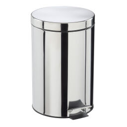 Waste bin Waste and cleaning metal waste bin with lid to pedal frame Volume (ltr):  14.  L: 250, W: 250, H: 380 (mm). Article code: 8290577