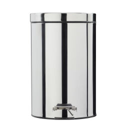Waste bin Waste and cleaning metal waste bin with lid to pedal frame Volume (ltr):  14.  L: 250, W: 250, H: 380 (mm). Article code: 8290577