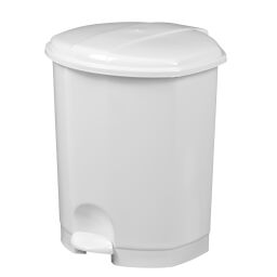Waste bin Waste and cleaning plastic waste bin with lid to pedal frame.  L: 265, W: 260, H: 330 (mm). Article code: 8291152