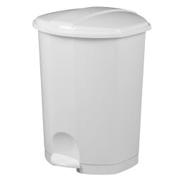Waste bin Waste and cleaning plastic waste bin with lid to pedal frame.  L: 420, W: 410, H: 565 (mm). Article code: 8291155