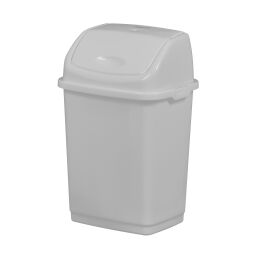 Waste and cleaning plastic waste bin with swing lid 8291160