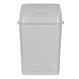 Waste bin Waste and cleaning plastic waste bin with swing lid.  L: 235, W: 195, H: 365 (mm). Article code: 8291161