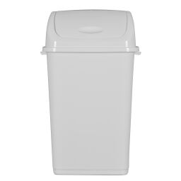Afvalbak Afval en reiniging kunststof afvalbak met tuimel deksel.  L: 435, B: 345, H: 690 (mm). Artikelcode: 8291164