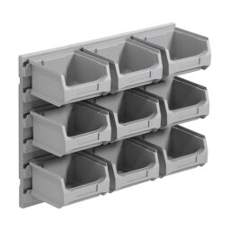 Storage bin plastic wall panel incl. 9 warehouse containers 38-fpom-10-s 