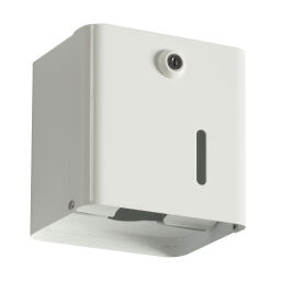Sanitair Afval en reiniging toiletpapier dispenser   1 rol.  L: 135, B: 115, H: 135 (mm). Artikelcode: 8258110