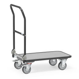 Chariot de manutention Fetra chariot plate-forme rabattable barre(s) de poussée, rabattable 851132-S