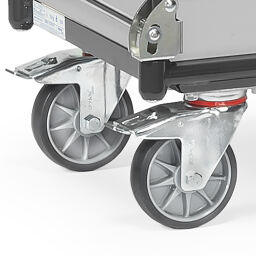 Chariot logistique chariot de manutention fetra chariot plate-forme rabattable barre(s) de poussée, rabattable