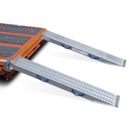 acces ramps access ramp straight aluminium 200 cm (pair)  Height difference:  50 - 80 cm.  L: 2000, W: 450,  (mm). Article code: 8612000001-A