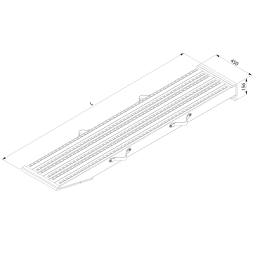 Rampe de chargement rampe d'accès droite aluminium 200 cm (paire)