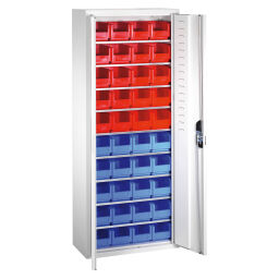 Cabinet boxes cabinet with 2 hinged doors and 46 storage bins.  W: 700, D: 300, H: 1690 (mm). Article code: 5713341322-S