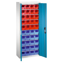 Cabinet boxes cabinet with 2 hinged doors and 46 storage bins