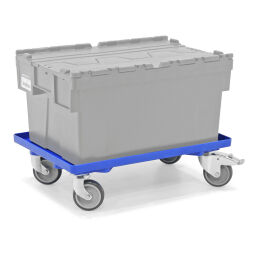 Carrier roll platform 4 castor wheels, 2 with brakes.  L: 600, W: 400, H: 175 (mm). Article code: 38-TR64-GB-W