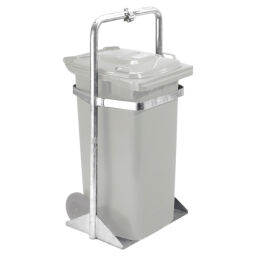 Plastic waste container waste and cleaning closing bracket for 240 litres of waste