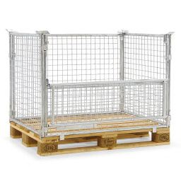 pallet stacking frames foldable construction stackable 1 flap at 1 long side.  L: 1200, W: 800, H: 800 (mm). Article code: 64608081V