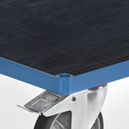 Platformwagens magazijnwagen meerprijs laadvlak met geribbeld rubber
