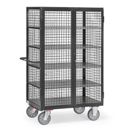 Shelved trolleys Fetra shelved trolley lockable/adjustable loading surface