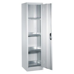 Armoire de sûreté avec 1 porte coulissante avec perforation d’aération et 4 bacs de rétention