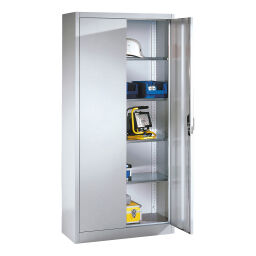 Cabinet material cabinet with 2 hinged doors and 4 floors.  W: 930, D: 400, H: 1950 (mm). Article code: 57892000-N