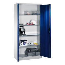 Cabinet material cabinet with 2 hinged doors and 4 floors.  W: 930, D: 500, H: 1950 (mm). Article code: 57892100-DW