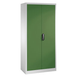Cabinet material cabinet with 2 hinged doors and 4 floors
