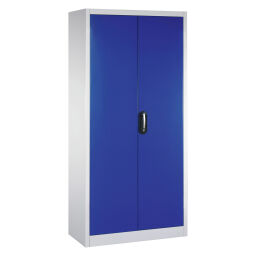 Armoire d'équipement avec 2 portes tournantes, 6 étages et 6 tiroirs