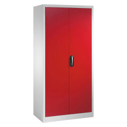 Material cabinet with 2 hinged doors, 6 shelves and 4 drawers 