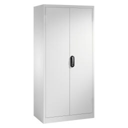 Cabinet material cabinet with 2 hinged doors, 6 shelves and 8 drawers 