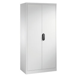 Cabinet material cabinet with 2 hinged doors, 4 shelves, 8 drawers and 1 safe .  W: 930, D: 500, H: 1950 (mm). Article code: 578921306-S