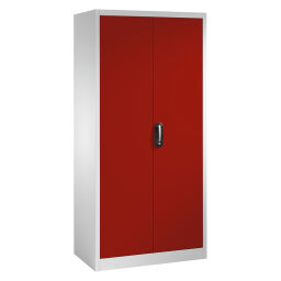 Cabinet material cabinet with 2 hinged doors, 4 shelves, 8 drawers and 1 safe .  W: 930, D: 500, H: 1950 (mm). Article code: 578921306-D